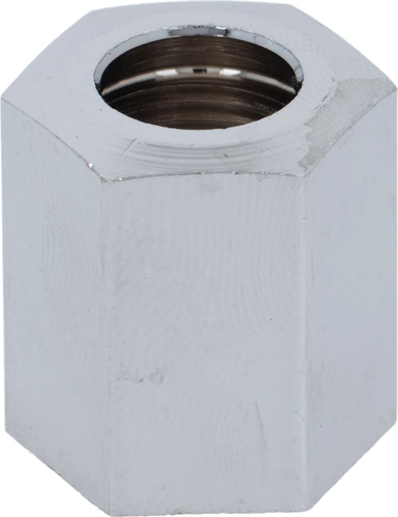 NUT FITTING 3/8 H=26 BRASS-NICKEL WAND