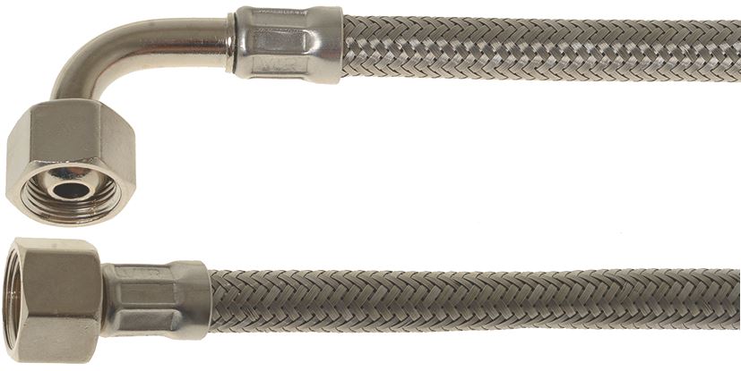 S/S Flexible Tube 3/8 90° 3/8 FF L1500
