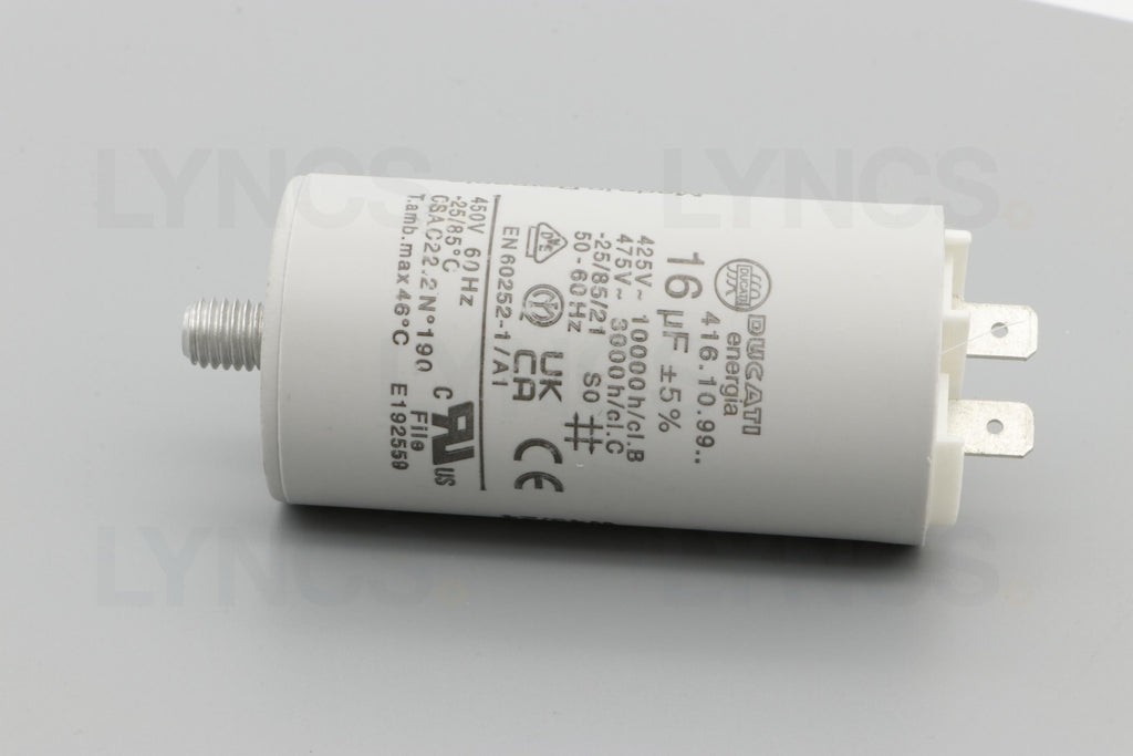 16mF 450V Capacitor with Faston Connectors
