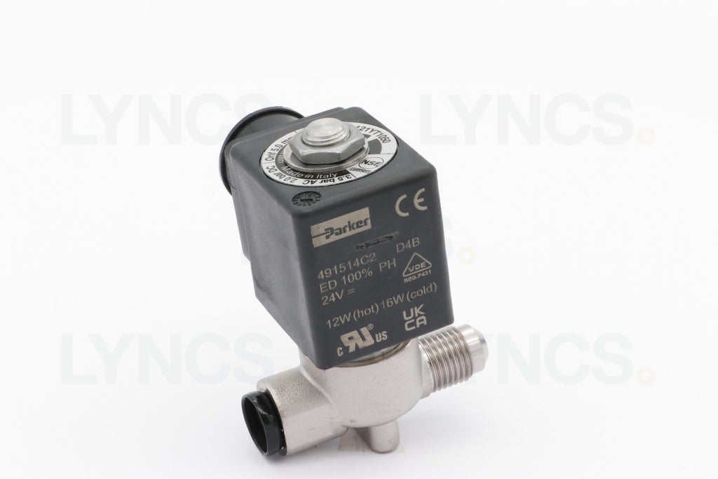 2 Way solenoid valve - Ø5 mm 1/4 M/F FKM Parker 24vDC