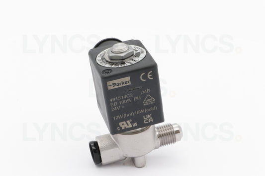 2 Way solenoid valve - Ø5 mm 1/4 M/F FKM Parker 24vDC - LYNCS photo 1