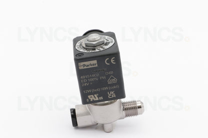2 Way solenoid valve - Ø5 mm 1/4 M/F FKM Parker 24vDC - LYNCS photo 2