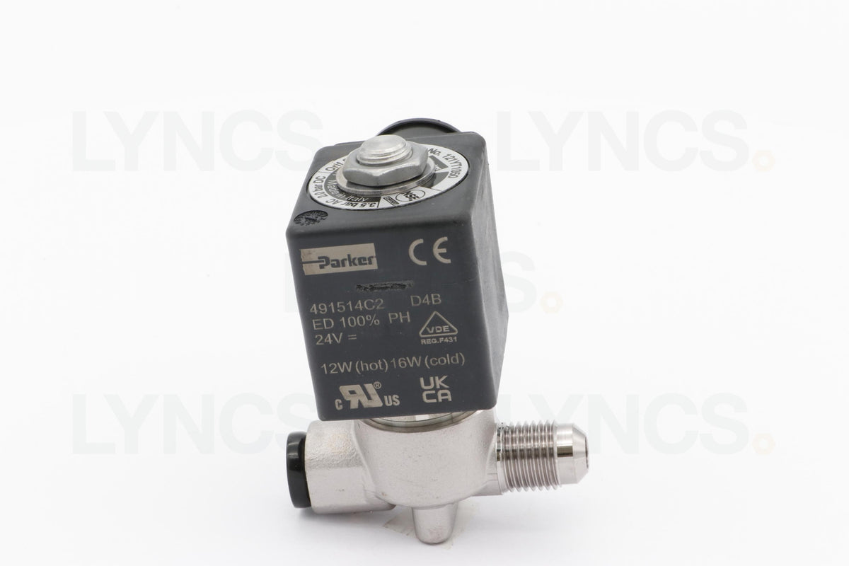2 Way solenoid valve - Ø5 mm 1/4 M/F FKM Parker 24vDC - LYNCS photo 3