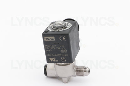2 Way solenoid valve - Ø5 mm 1/4 M/F FKM Parker 24vDC - LYNCS photo 4