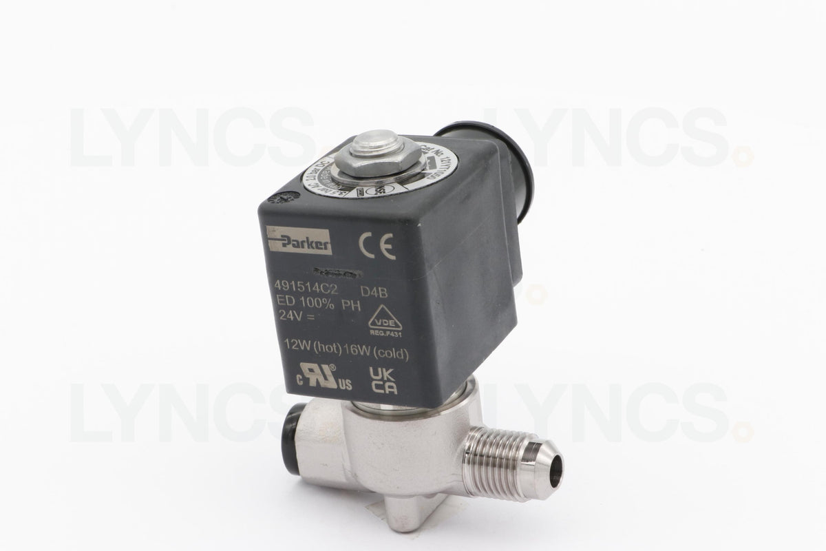 2 Way solenoid valve - Ø5 mm 1/4 M/F FKM Parker 24vDC - LYNCS photo 5