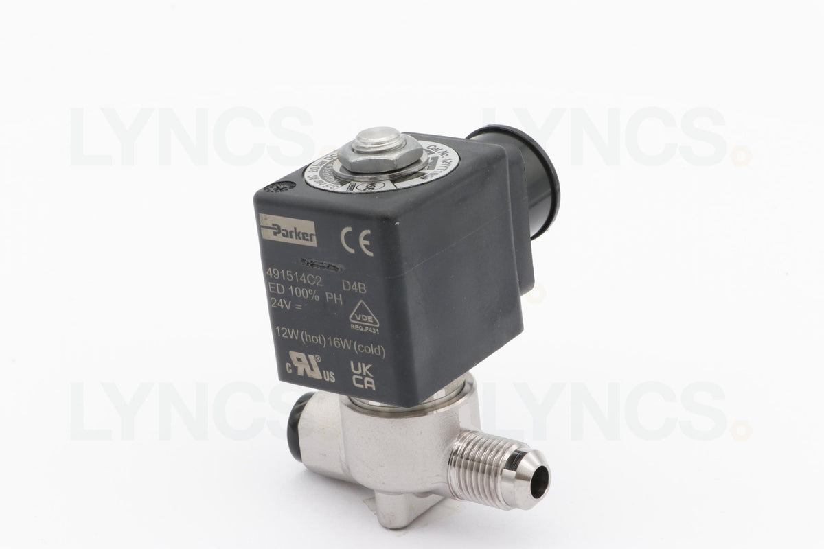 2 Way solenoid valve - Ø5 mm 1/4 M/F FKM Parker 24vDC - LYNCS photo 6