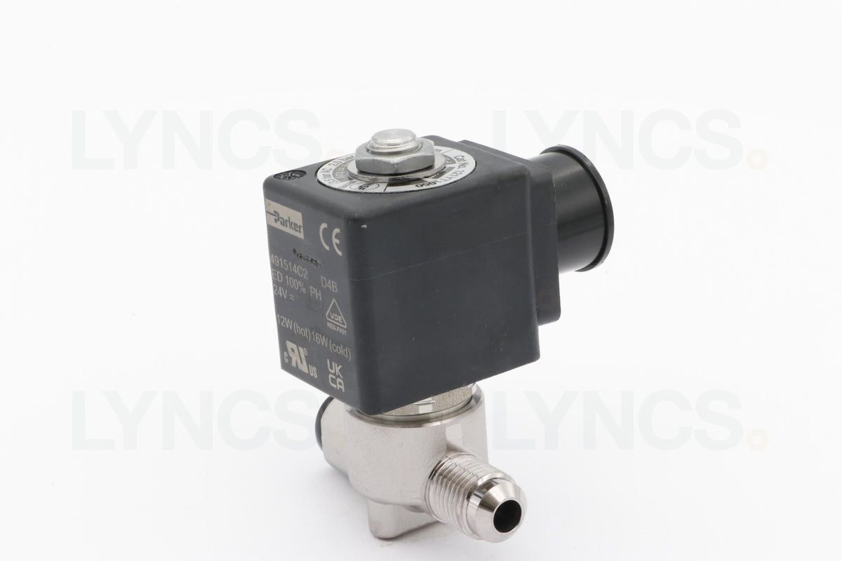 2 Way solenoid valve - Ø5 mm 1/4 M/F FKM Parker 24vDC - LYNCS photo 8