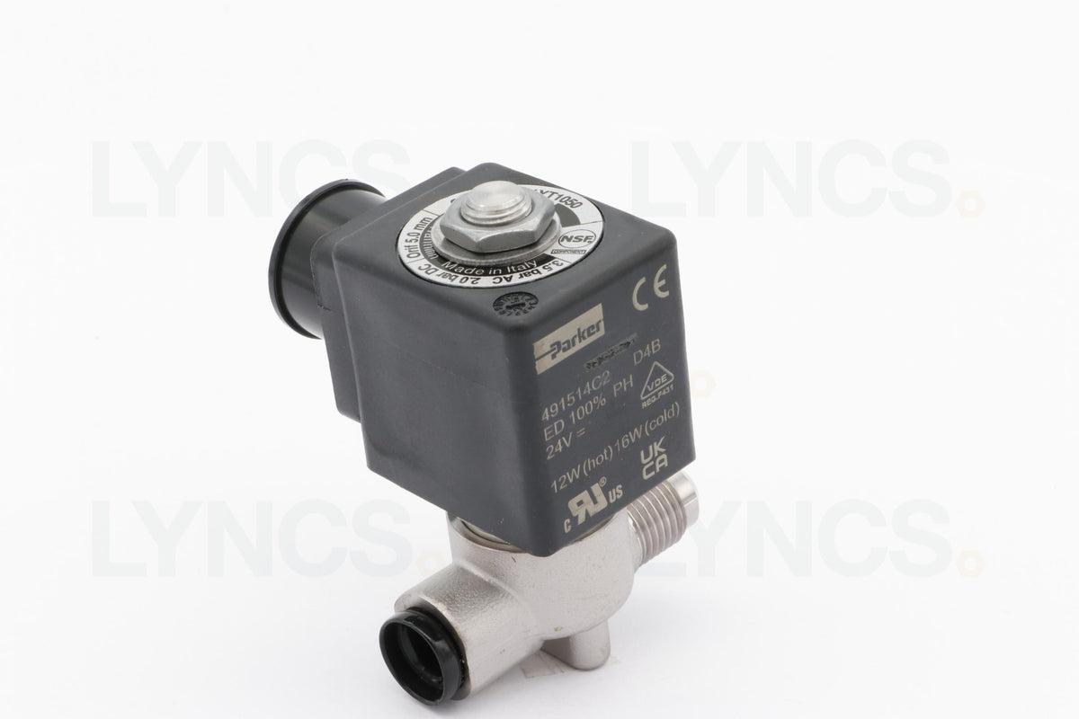 2 Way solenoid valve - Ø5 mm 1/4 M/F FKM Parker 24vDC - LYNCS photo 34