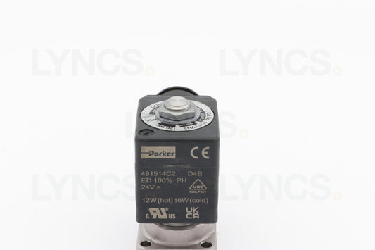 24v DC Parker Solenoid 2 way flat base