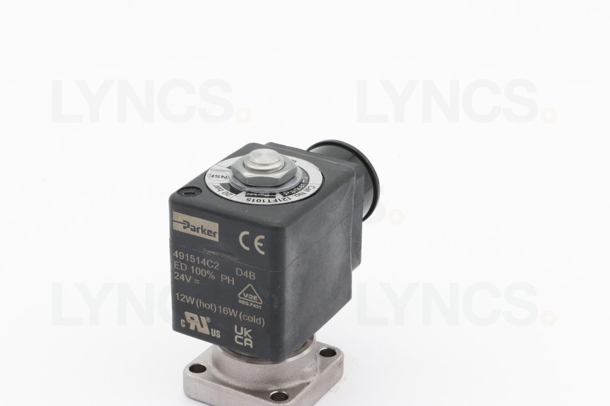24v DC Parker Solenoid 2 way flat base - LYNCS photo 3