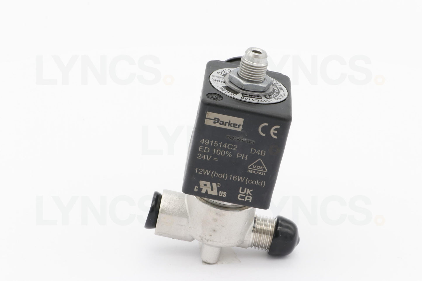 3 way Solenoid Valve Ø 3mm 1/4 Connection 24vdc