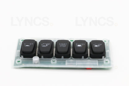 5-OPTION COFFEE BUTTON PANEL