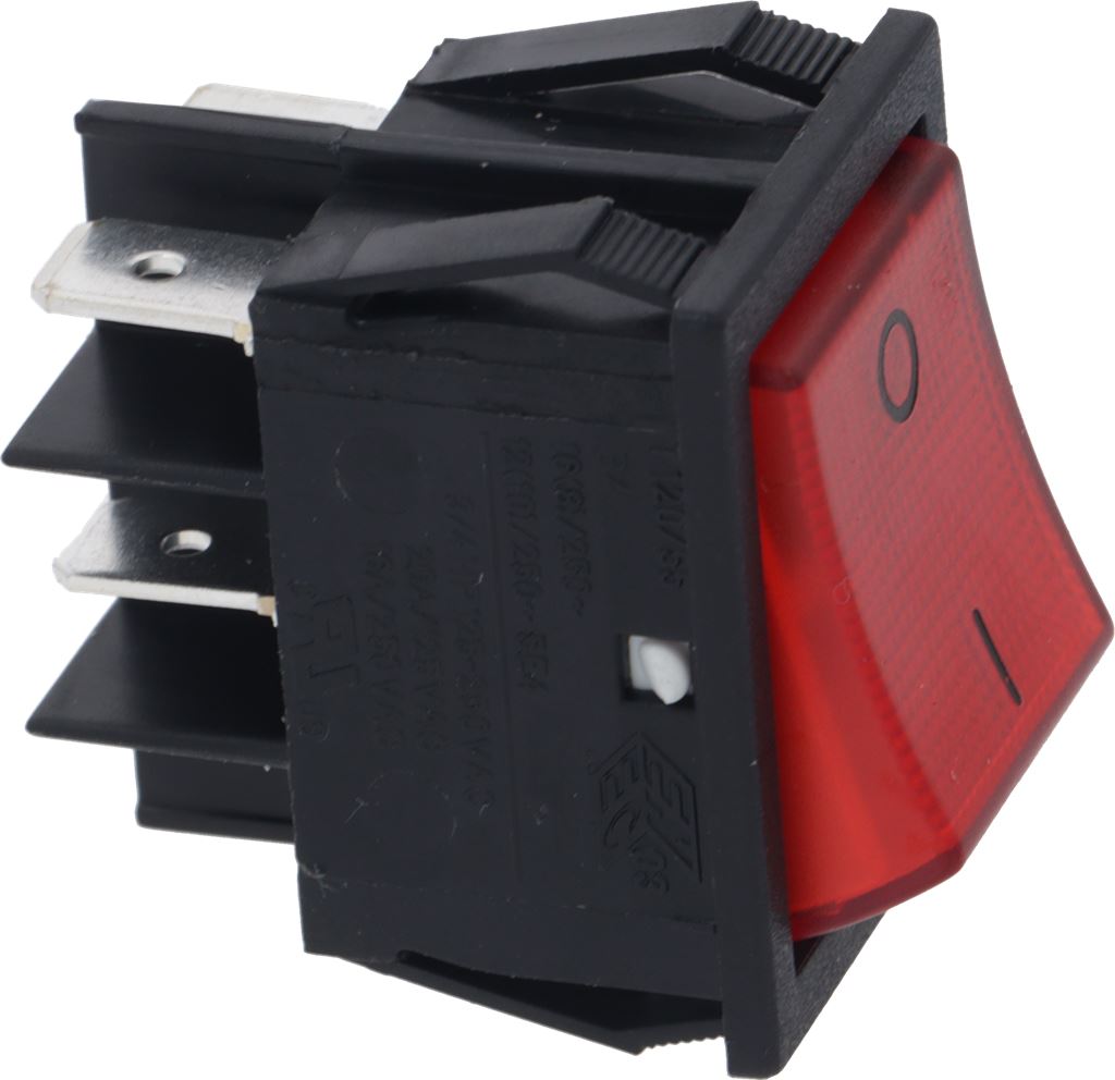 RED LIGHT 0/1 Bipolar Switch UL 16A
